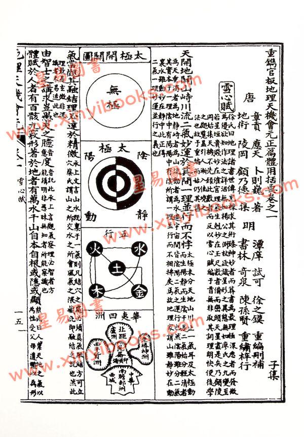 顾陵冈著/徐试可重编：地理天机会元（上下）