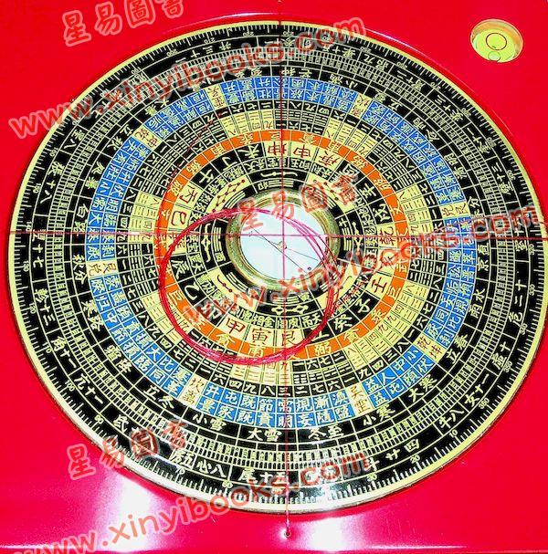 台湾日星堂：五寸二分彩色特级电木罗盘三元盘